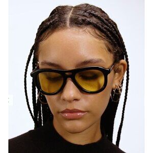 AKILA Miracle Black Yellow Lens Sunglasses EUC $140
